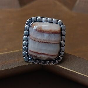 Unique Lace Calcite Stone Ring